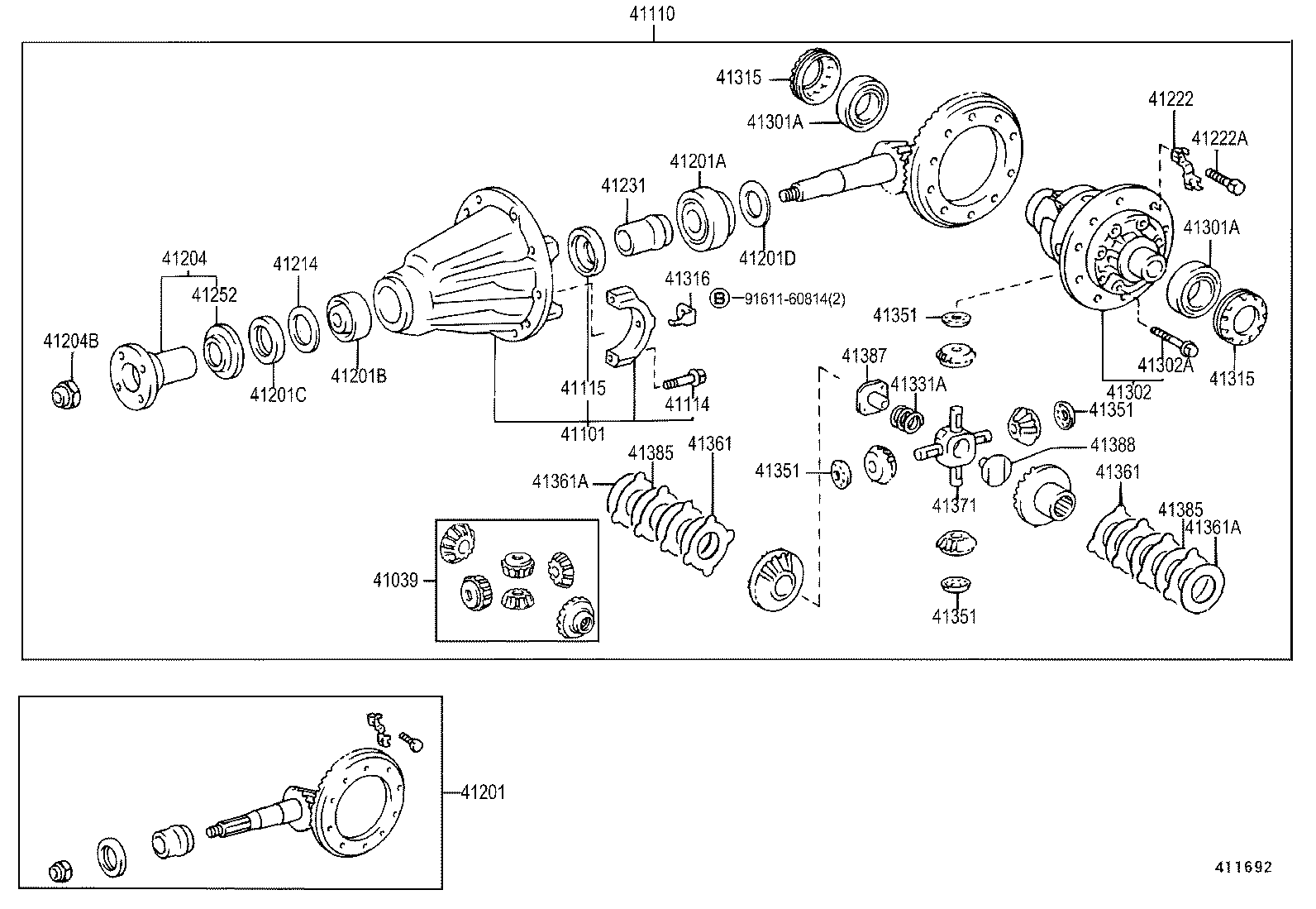 41201-80192 FINAL GEAR KIT, DIFFERENTIAL, REAR product image