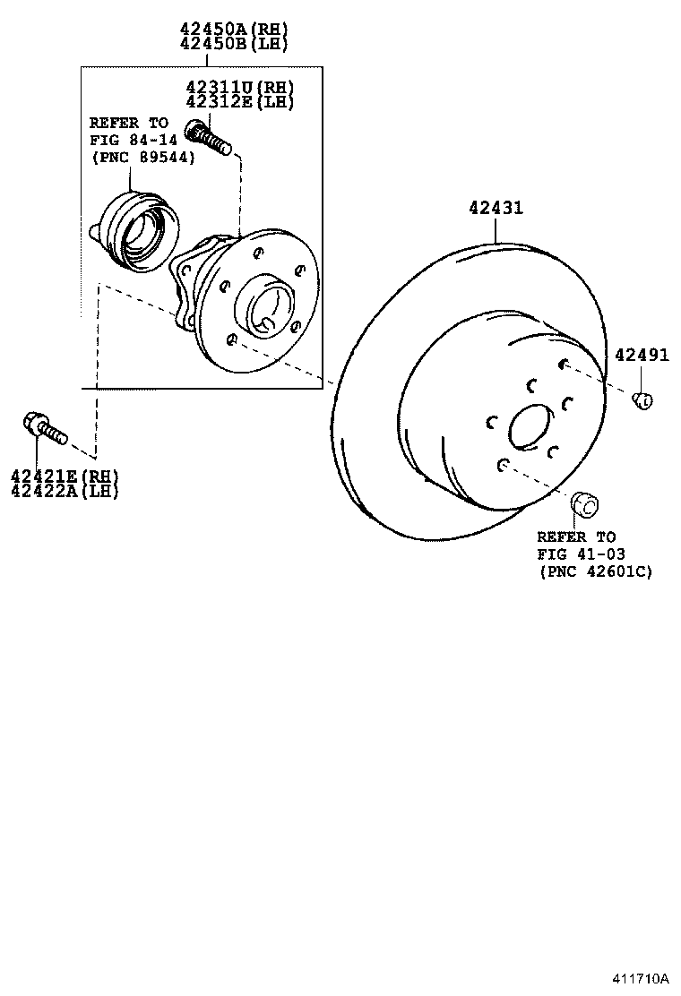 Toyota 42431-32111 DISC, REAR