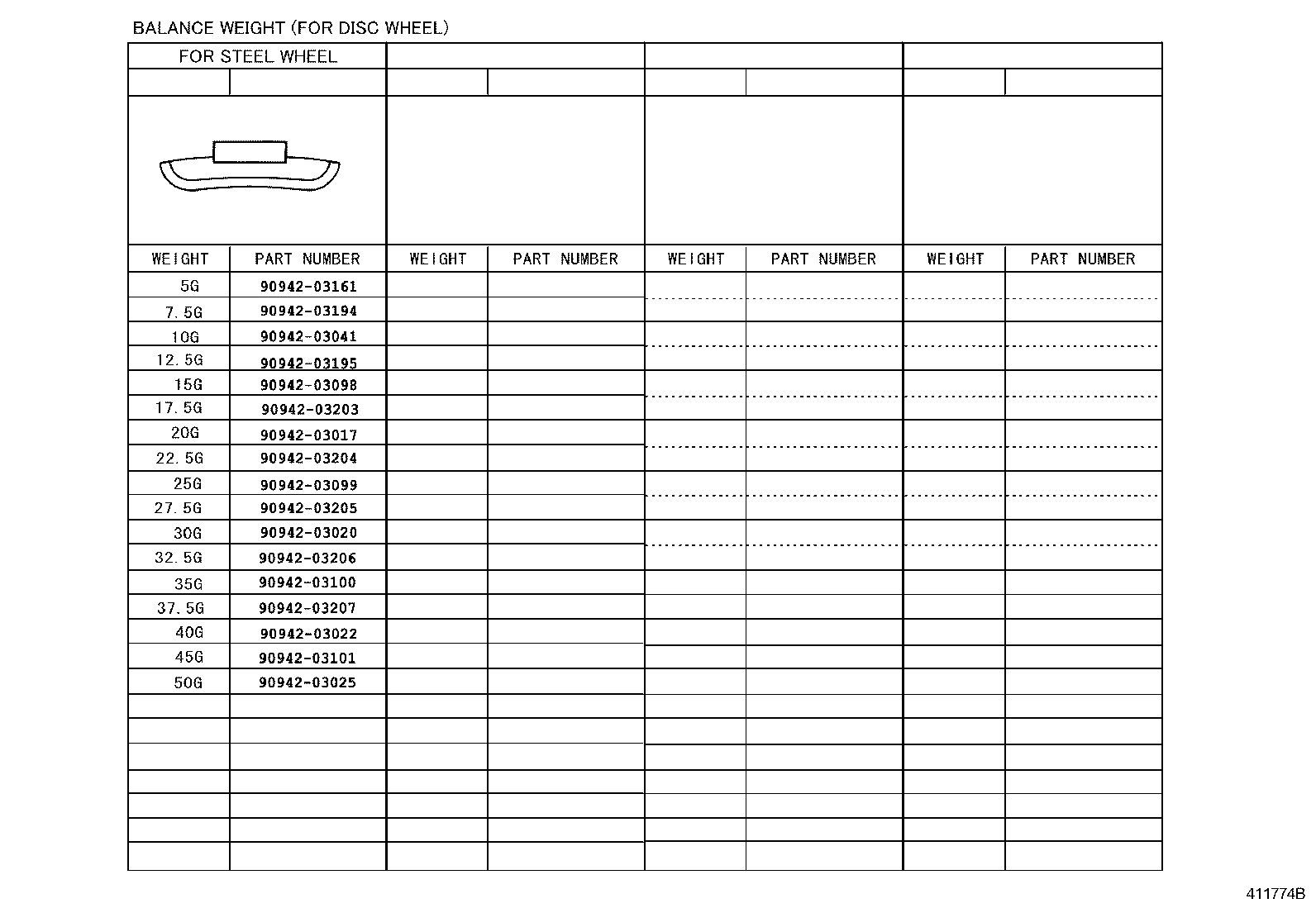 42652-0M050 TIRE product image