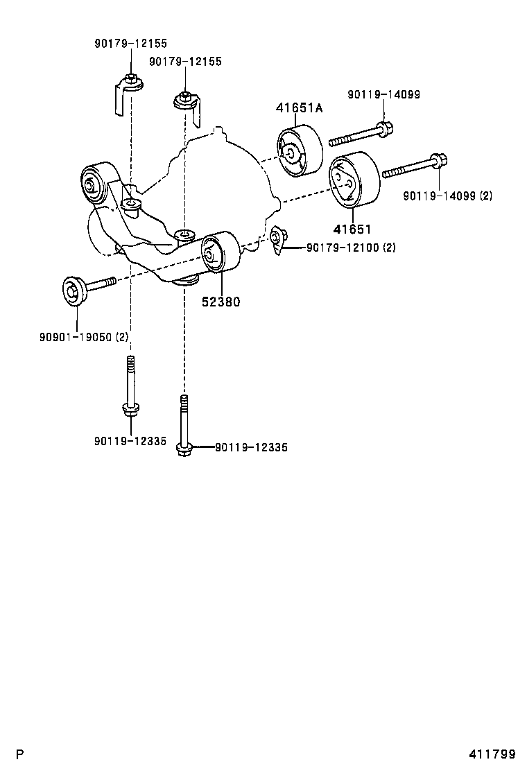 90366-34019 BEARING (FOR REAR DRIVE PINION REAR) product image