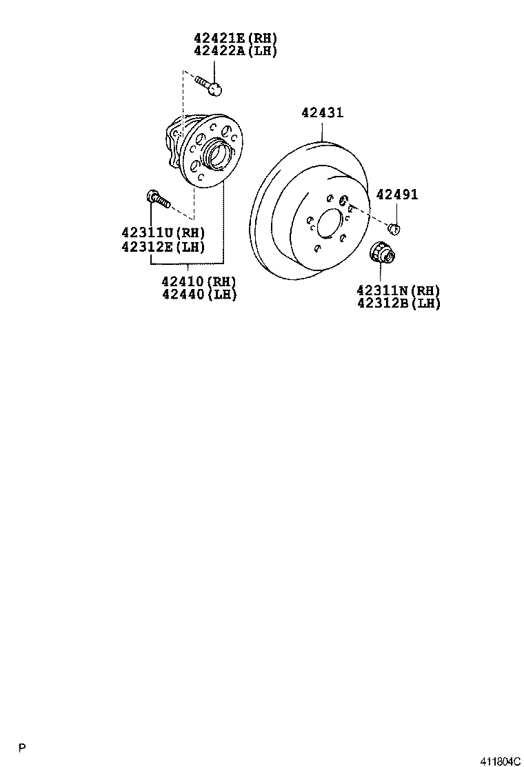04437-21050 BOOT KIT, REAR DRIVE SHAFT, INBOARD JOINT, RH product image