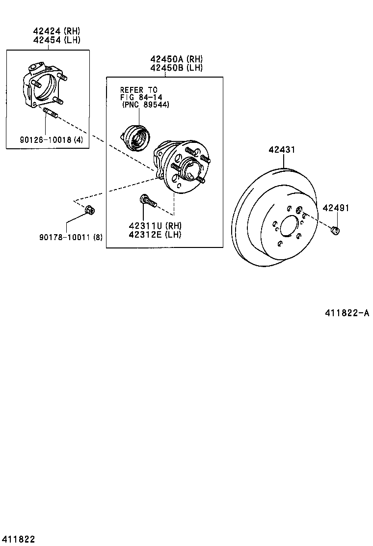 04437-28050 BOOT KIT, REAR DRIVE SHAFT INBOARD JOINT, RH product image