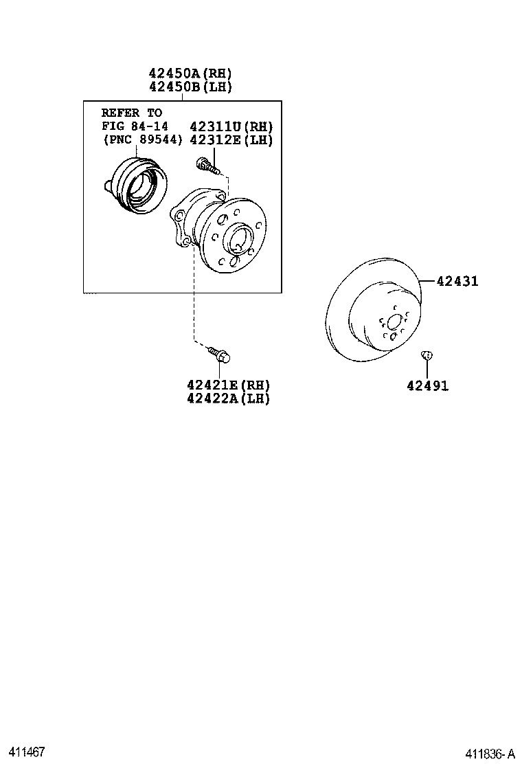 Toyota 42431-06051 DISC, REAR