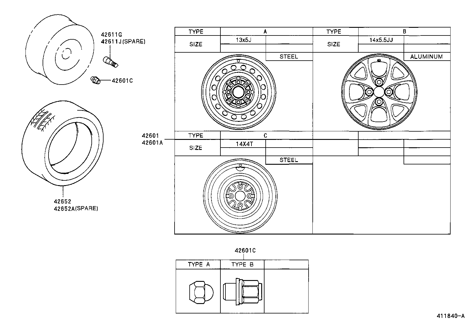 Toyota 90942-01082 NUT, HUB (FOR AXLE)