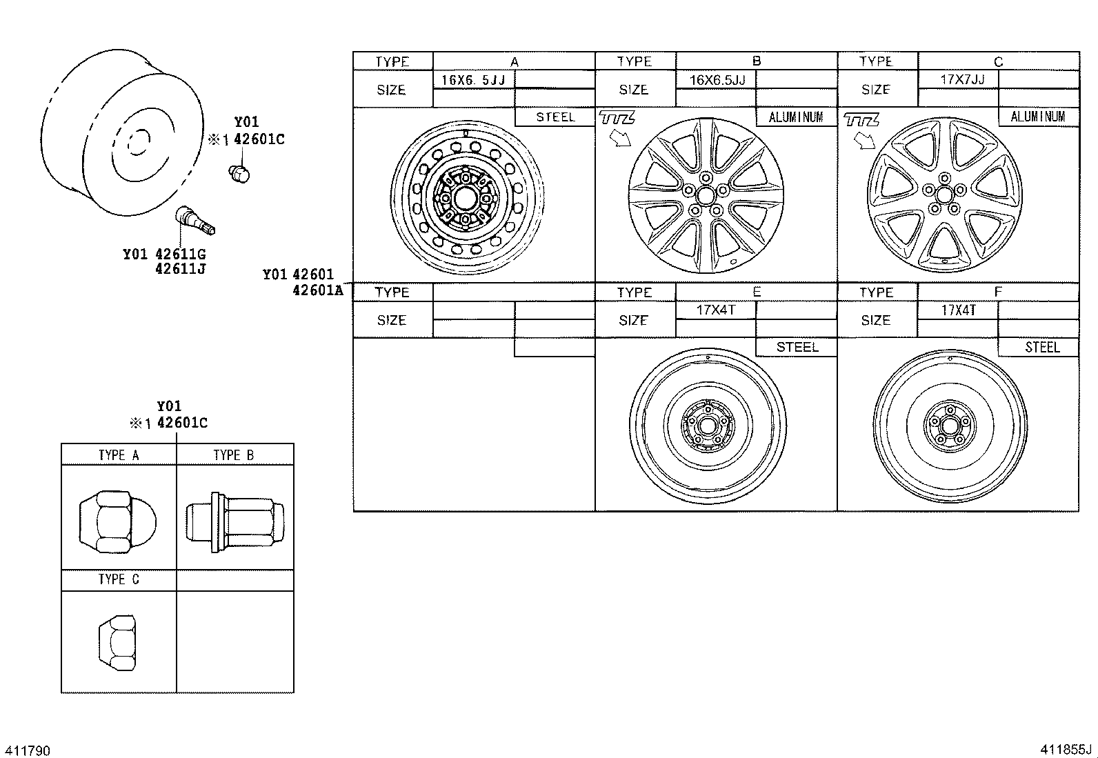 42611-0F040 WHEEL, DISC (FOR SPARE) product image