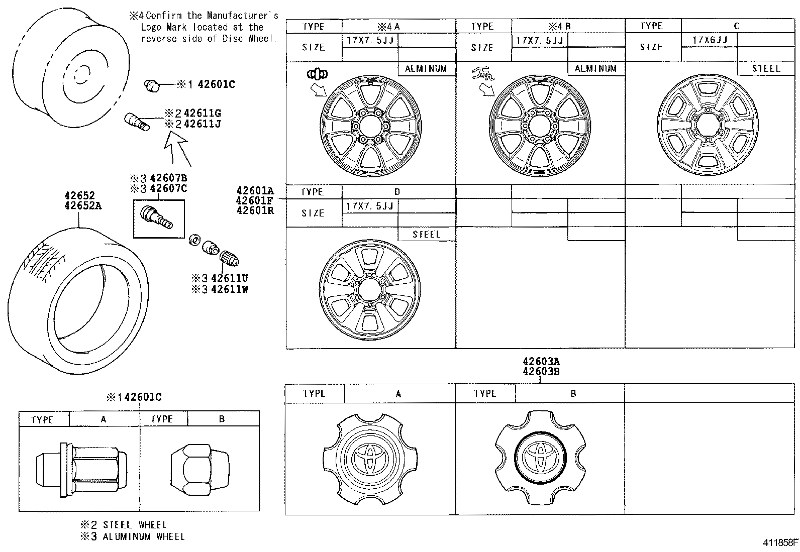 42611-0G040 WHEEL, DISC (FOR SPARE) product image