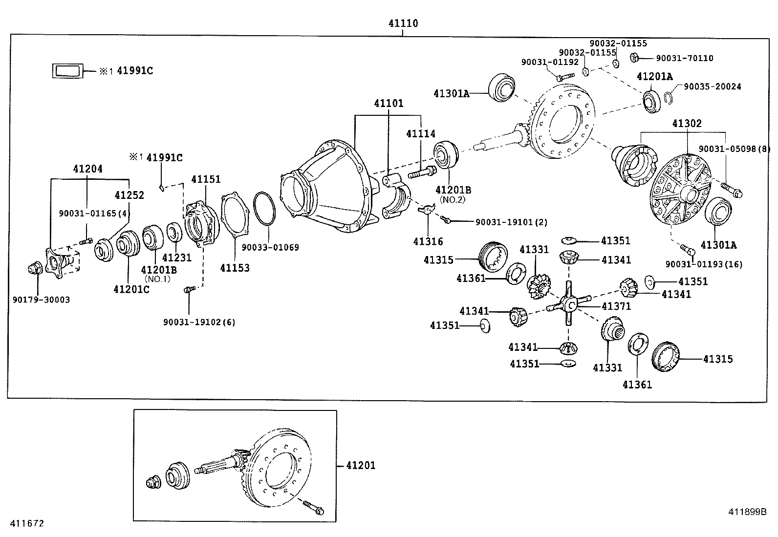 04412-37110 GASKET KIT, REAR DIFFERENTIAL CARRIER product image