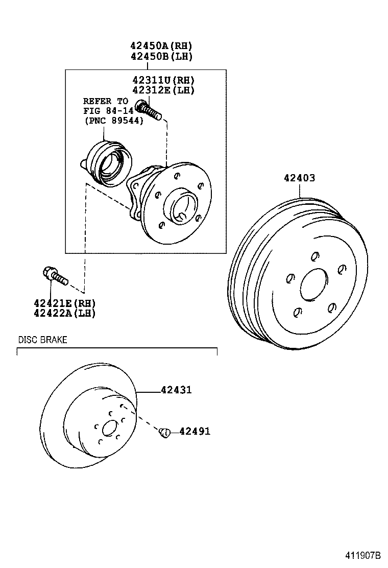 42431-68010 DRUM SUB-ASSY, REAR BRAKE product image
