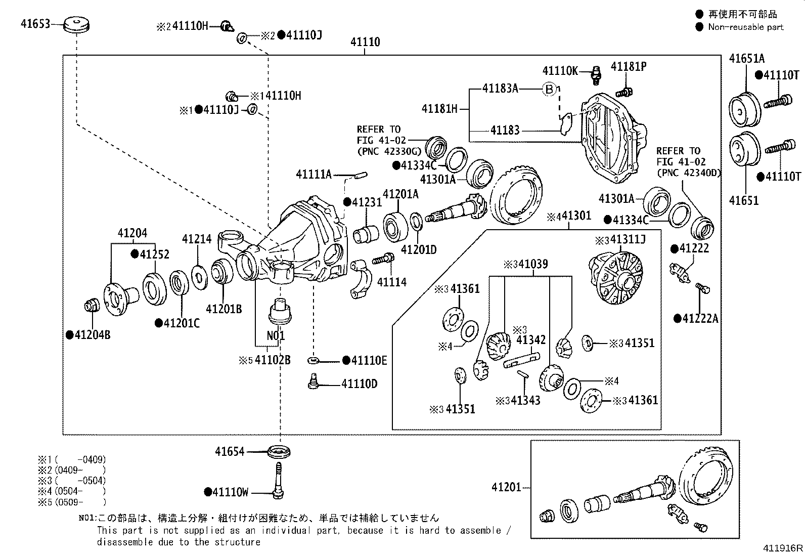 41201-59095 FINAL GEAR KIT, DIFFERENTIAL, REAR product image