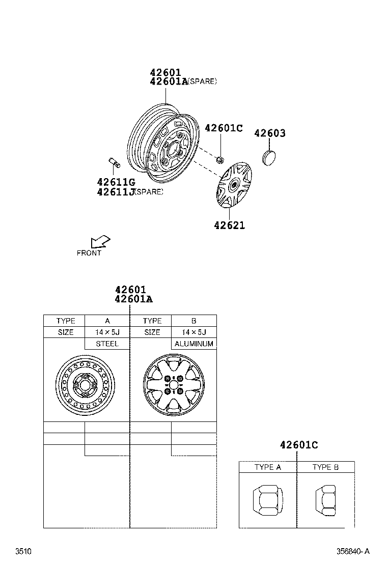 Toyota 90049-11036 NUT, HUB (FOR AXLE)