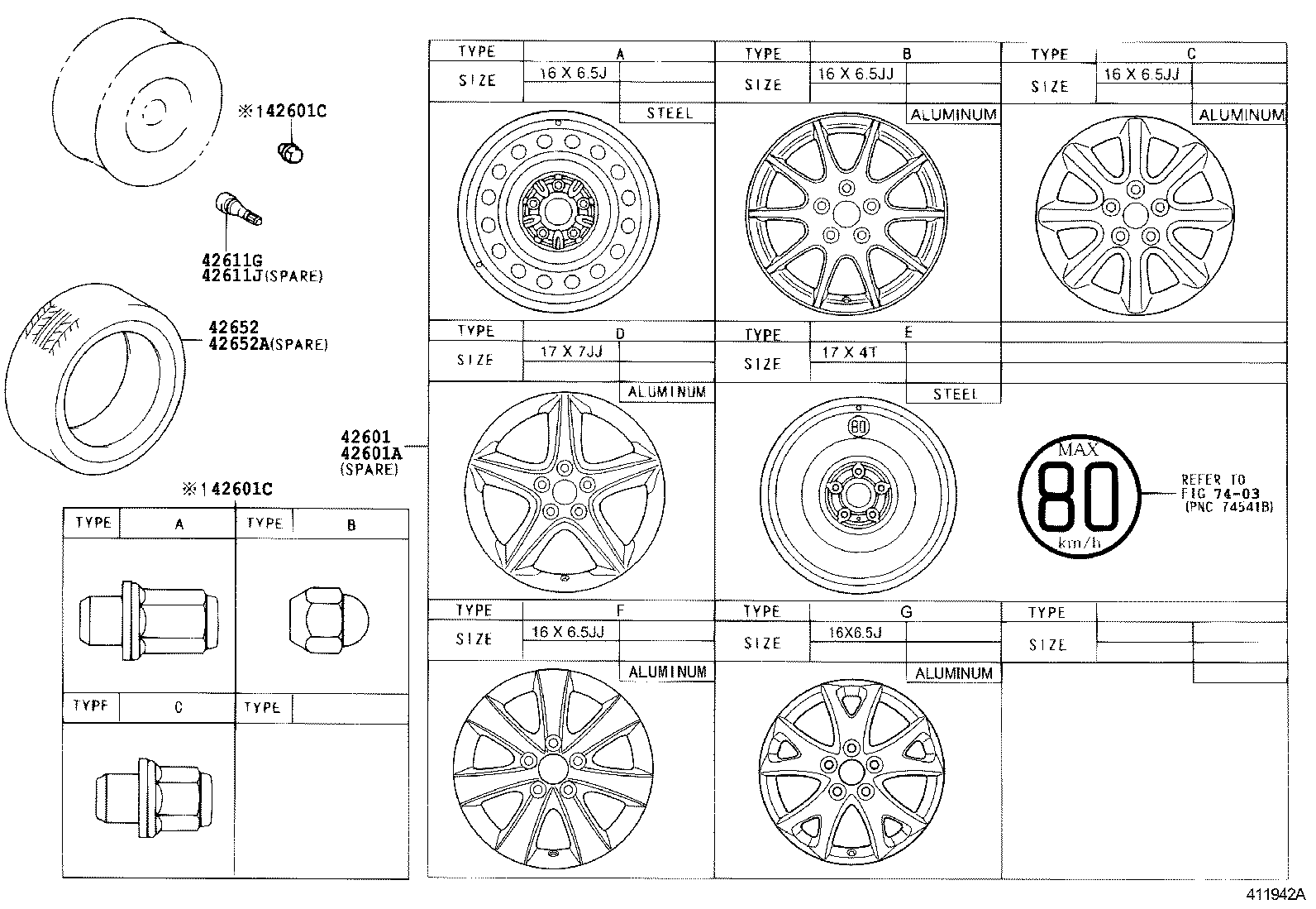 42602-0F010 CAP, WHEEL product image