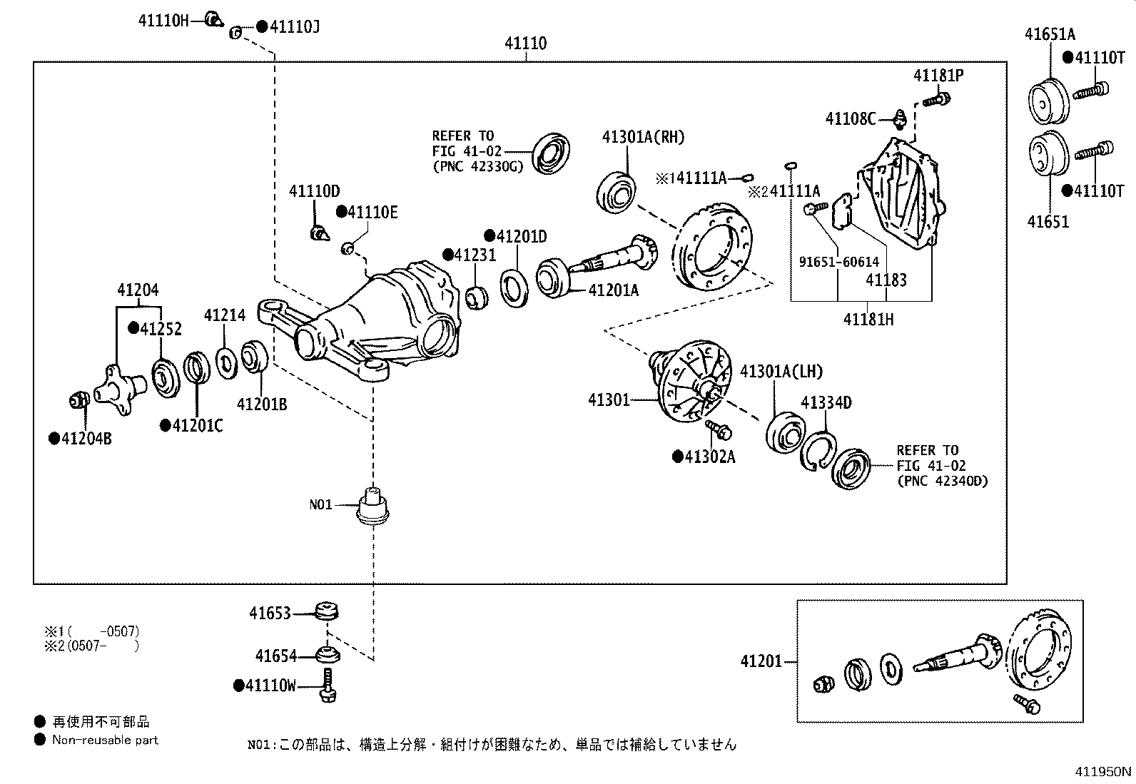 41201-59095 FINAL GEAR KIT, DIFFERENTIAL, REAR product image