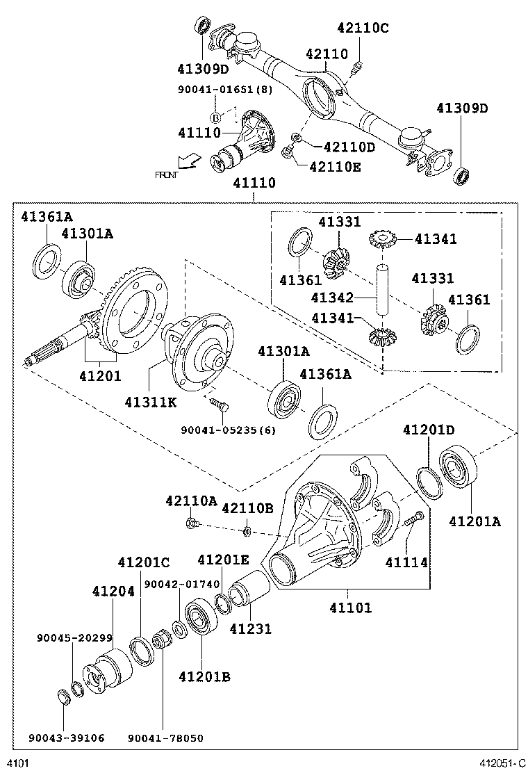 41201-B2010 FINAL GEAR KIT, DIFFERENTIAL, REAR product image