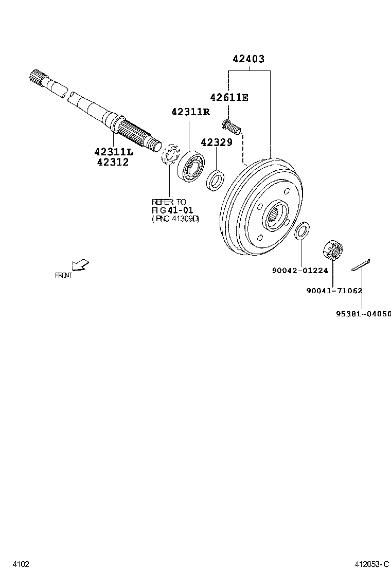42431-B1011 DRUM SUB-ASSY, REAR BRAKE product image
