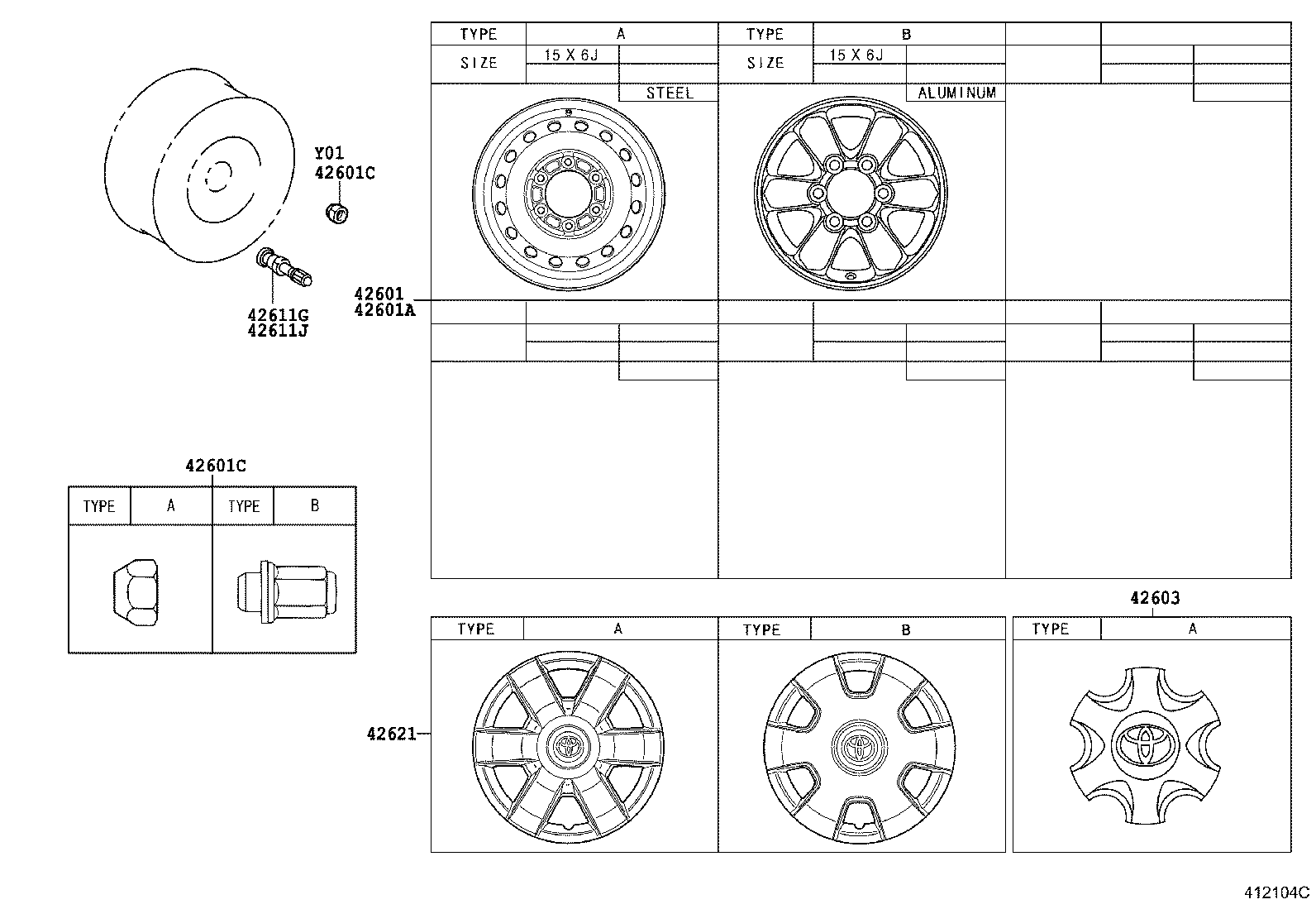 42611-26160 WHEEL, DISC product image