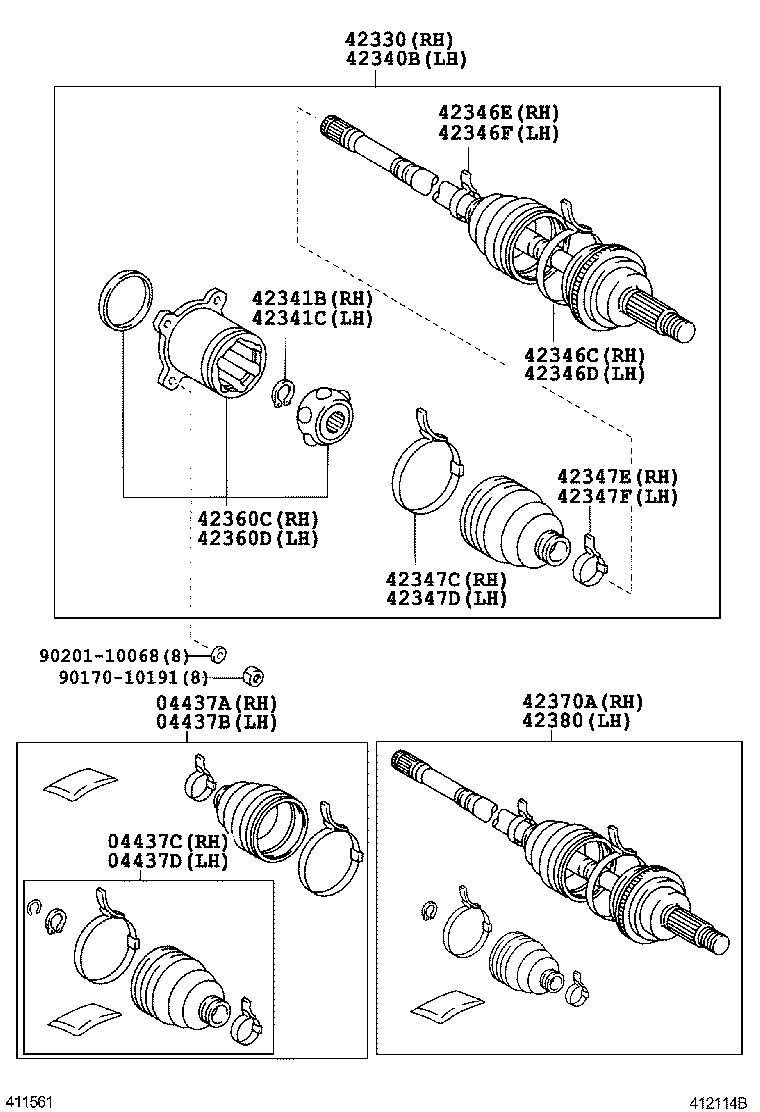 42340-28091 SHAFT ASSY, REAR DRIVE, RH product image