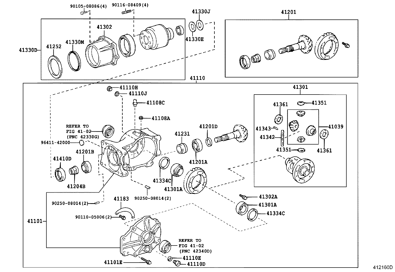 41302-52010 CASE SUB-ASSY, REAR DIFFERENTIAL product image