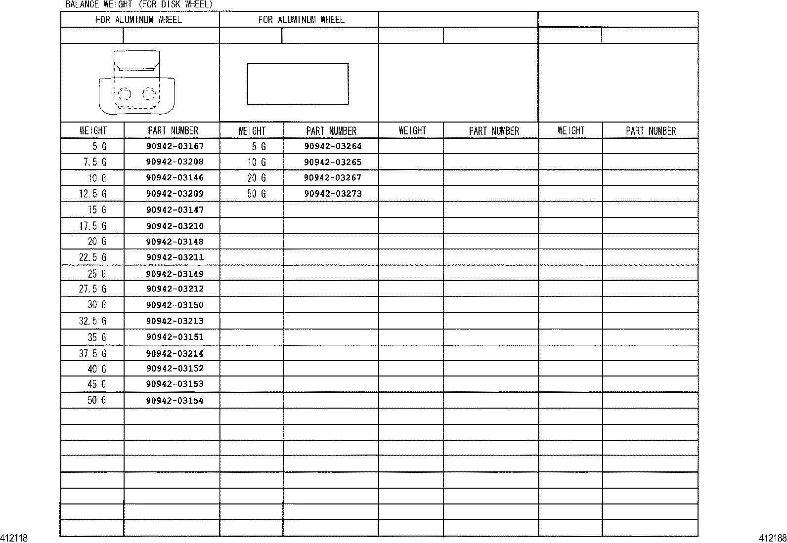 42652-0N040 TIRE product image