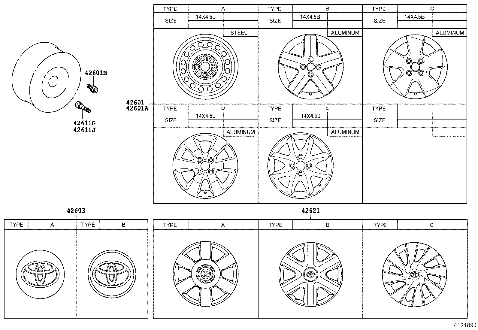 42602-0H040 CAP, WHEEL product image