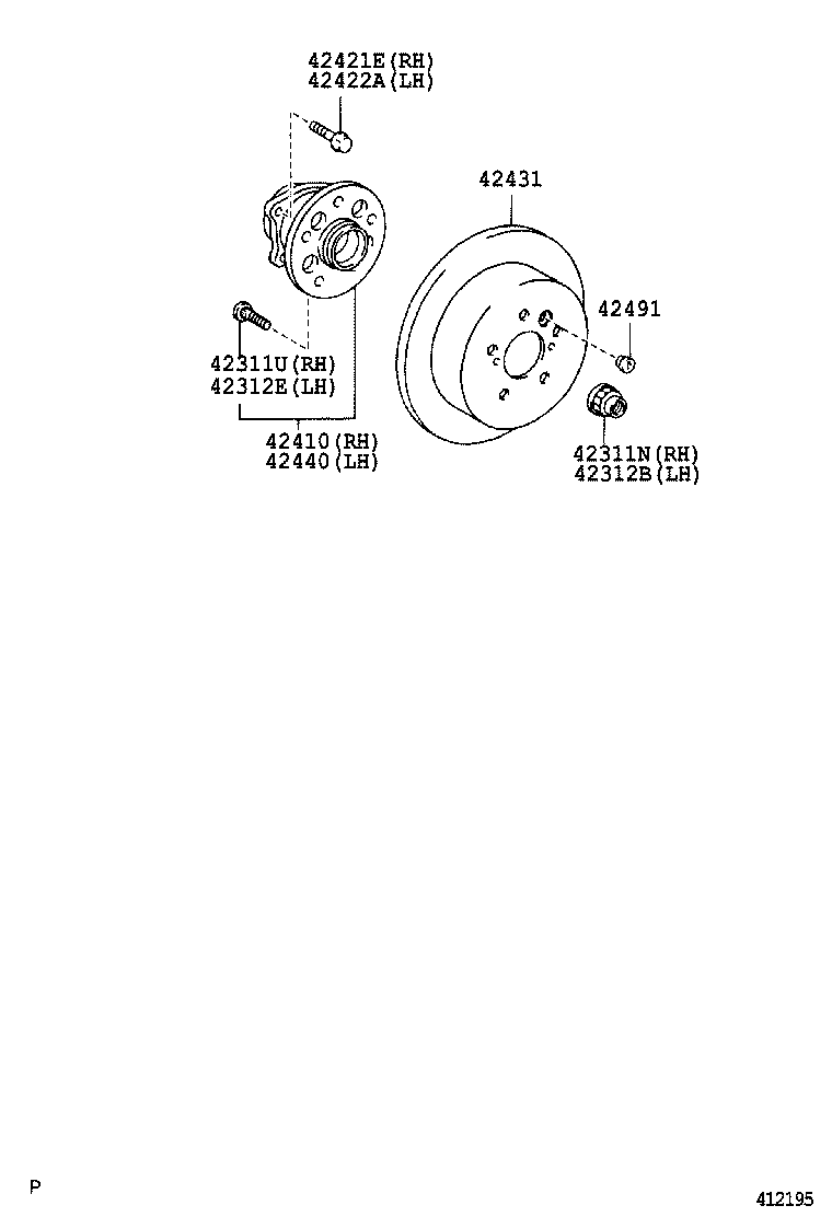 04437-21022 BOOT KIT, REAR DRIVE SHAFT, IN & OUTBOARD JOINT, RH product image