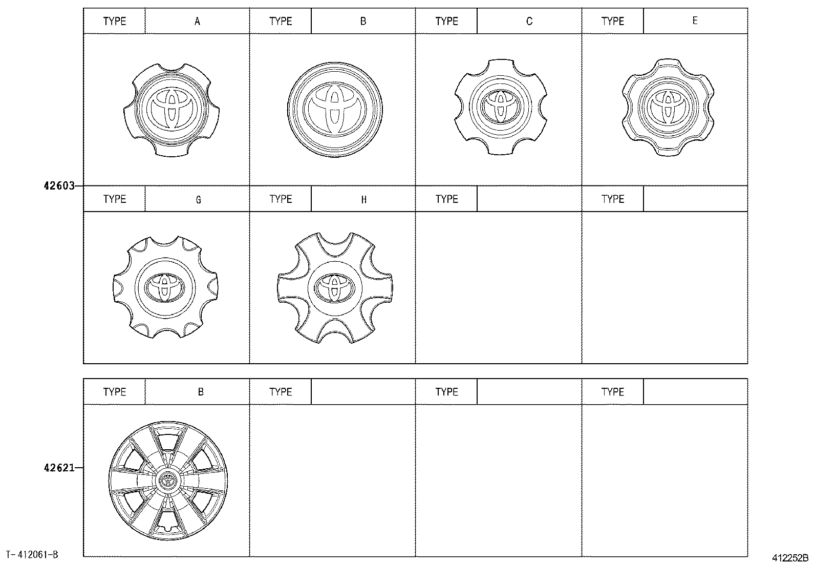 4260B-0K021 ORNAMENT SUB-ASSY, WHEEL HUB product image