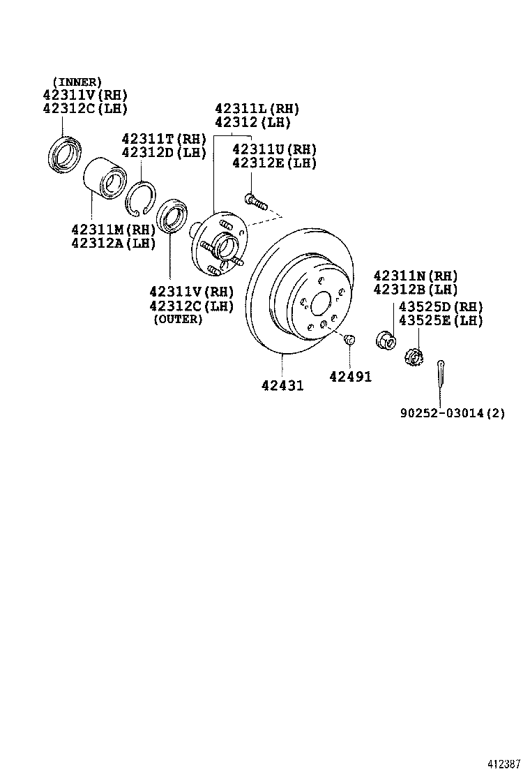 42431-33140 DISC, REAR product image