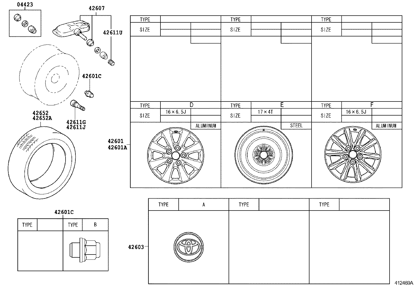 Toyota 42652-30C00 TIRE (FOR SPARE)