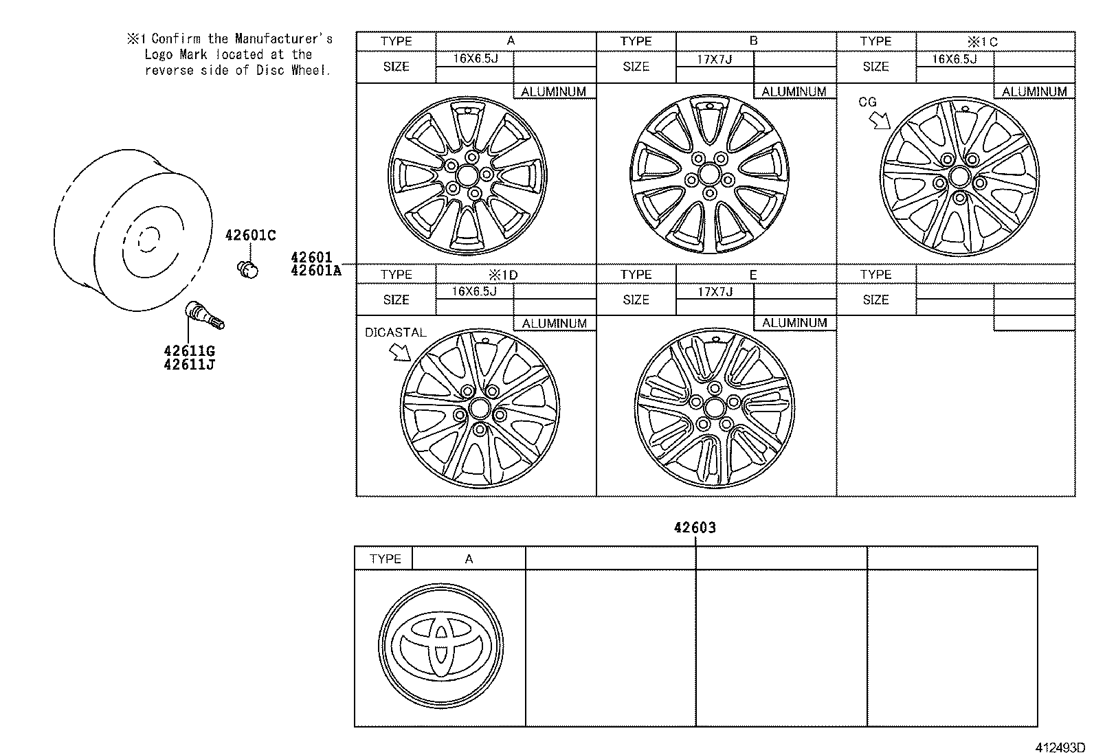 42603-06130 ORNAMENT SUB-ASSY, WHEEL HUB product image