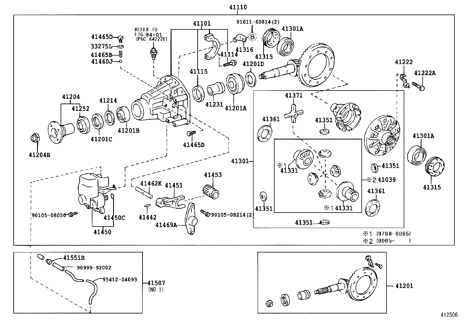 41110-35481 CARRIER ASSY, DIFFERENTIAL, REAR product image