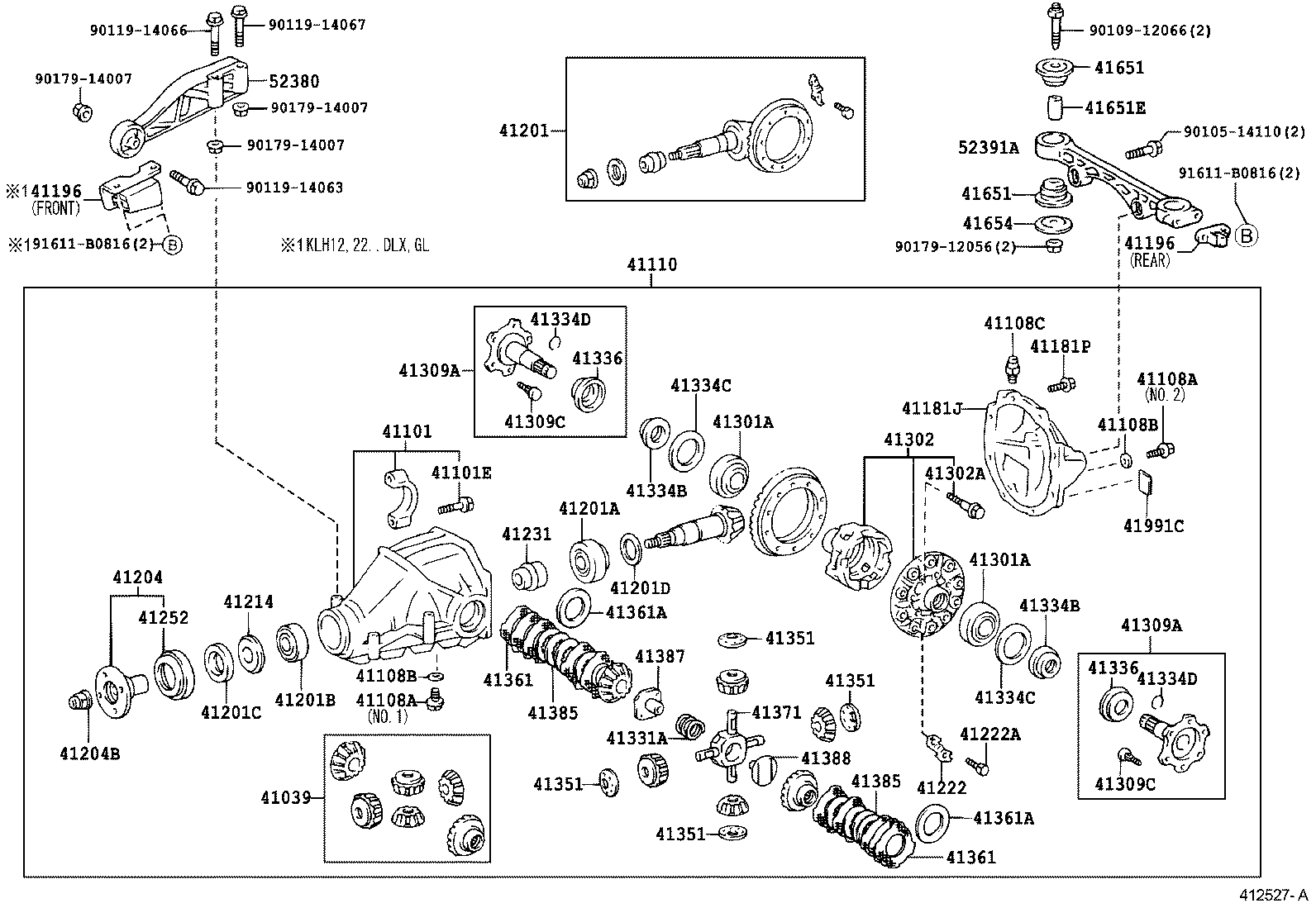41101-30071 CARRIER SUB-ASSY, DIFFERENTIAL, REAR product image