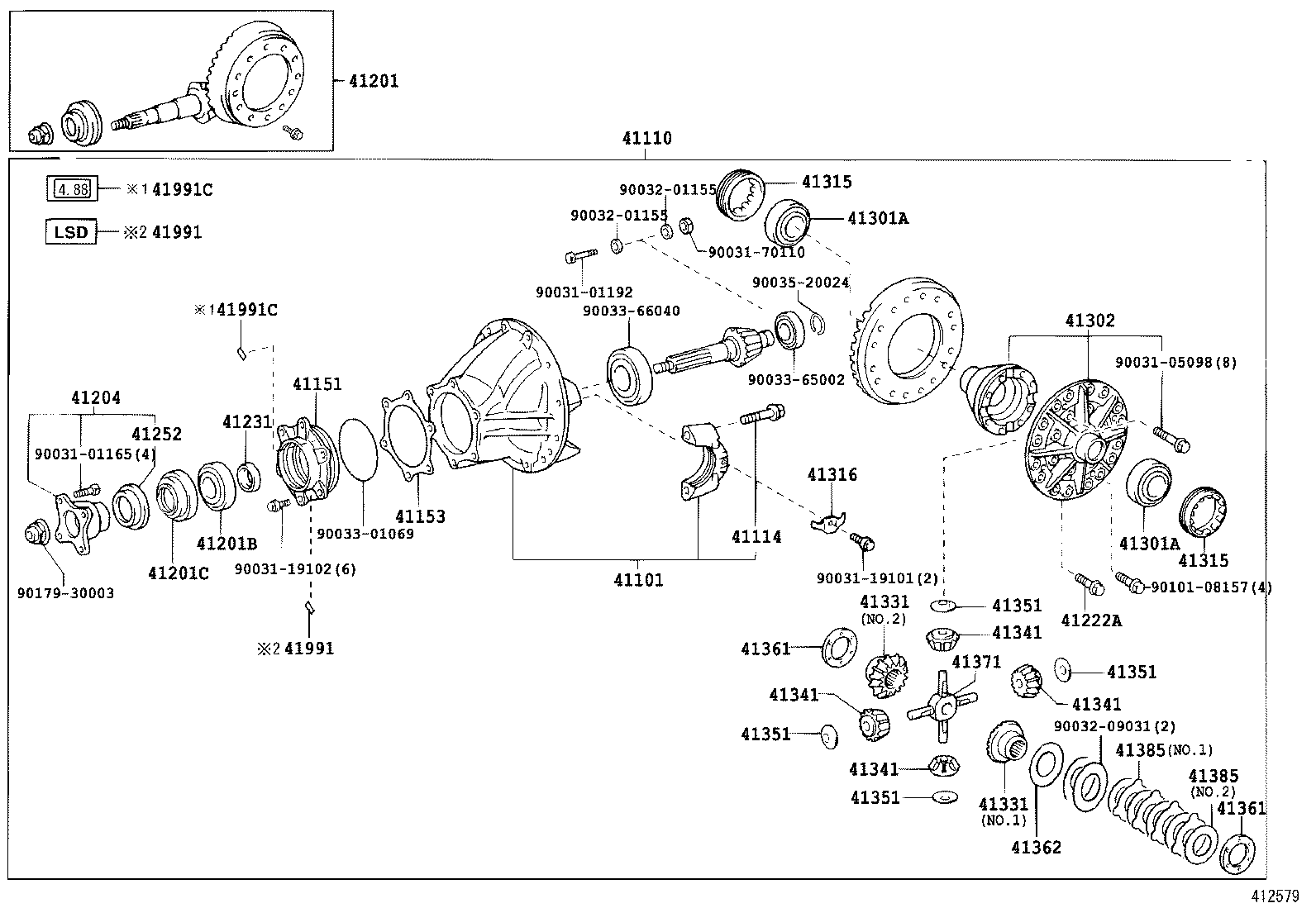 04412-37180 GASKET KIT, REAR DIFFERENTIAL CARRIER product image