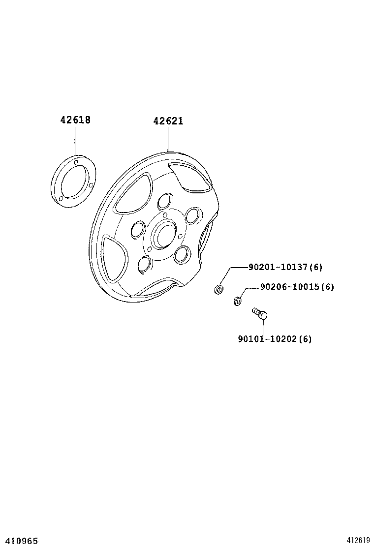 42601-37500 WHEEL, DISC (FOR SPARE) product image