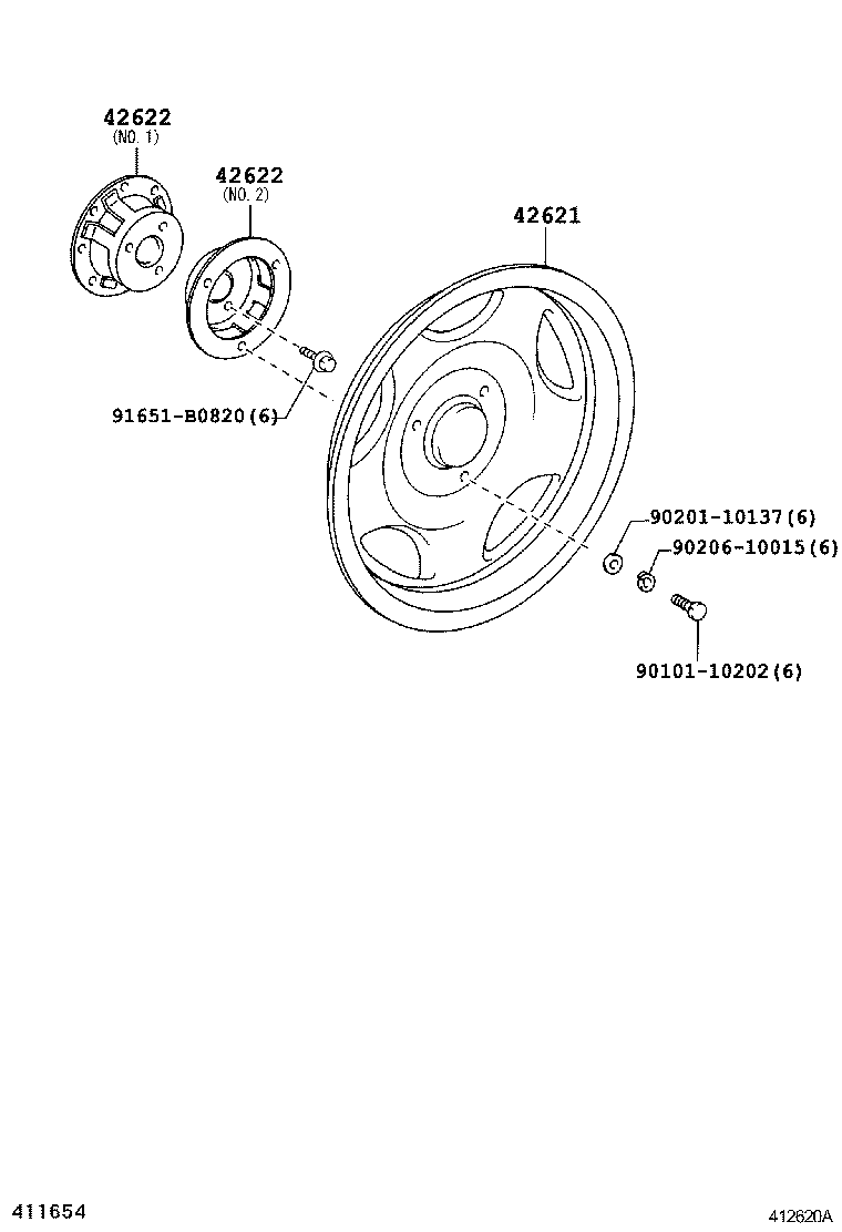 42601-37500 WHEEL, DISC (FOR SPARE) product image