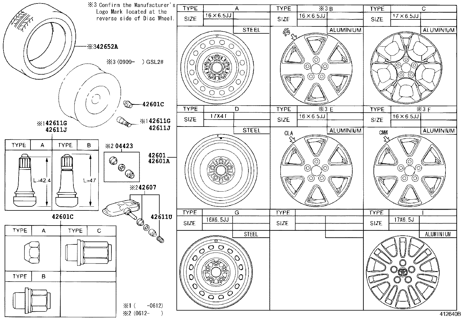 Toyota 90942-01051 NUT, HUB (FOR AXLE)
