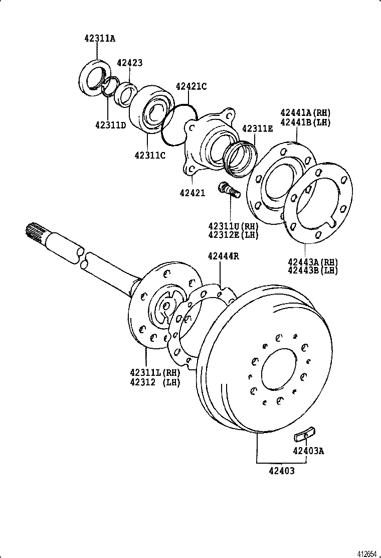 42431-60261 DISC, REAR product image