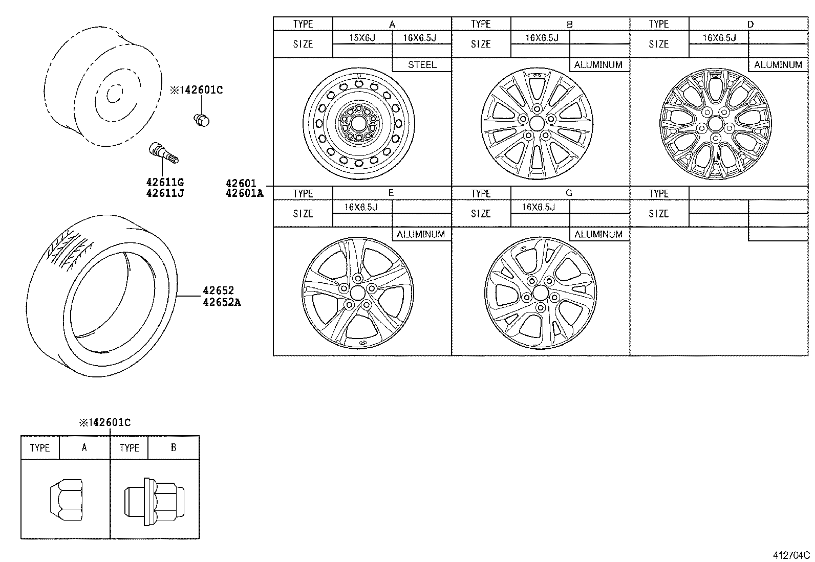 42611-12B40 WHEEL, DISC product image
