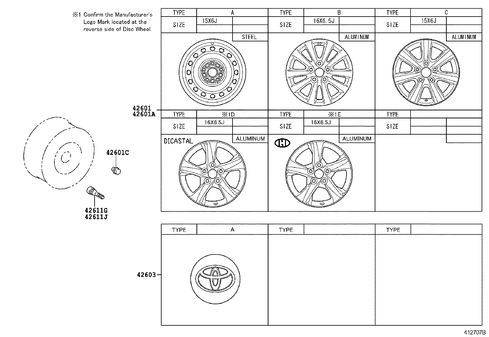 42611-02830 WHEEL, DISC product image
