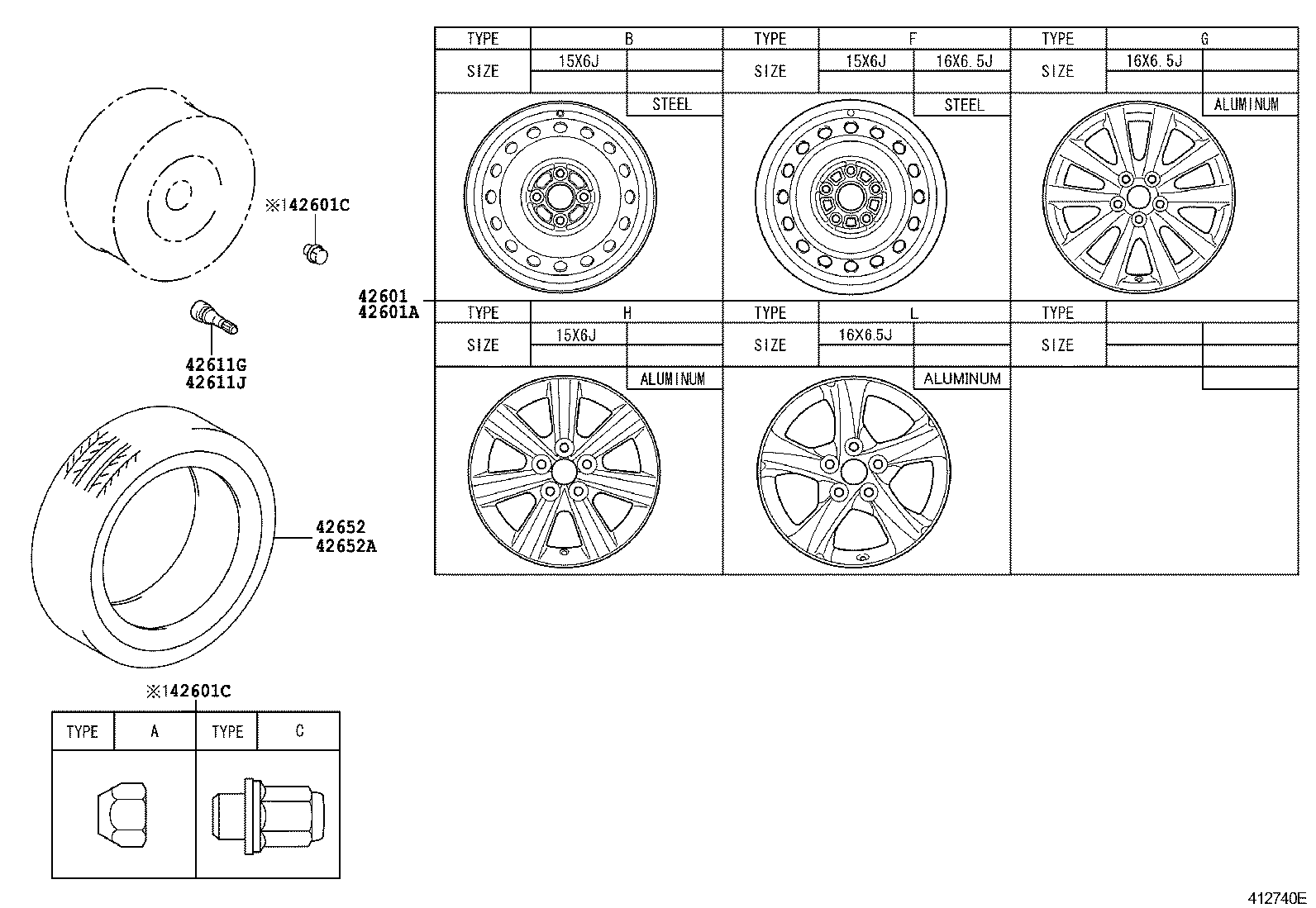 42652-28A50 TIRE product image