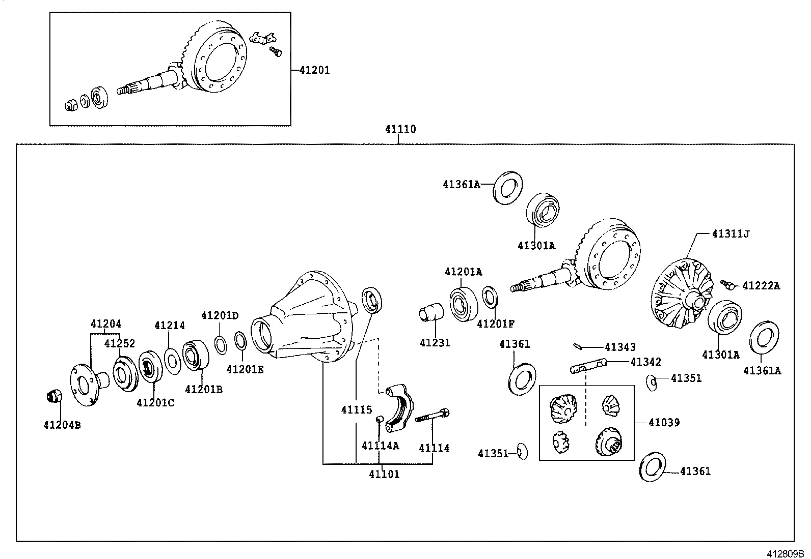 41201-80478 FINAL GEAR KIT, DIFFERENTIAL, REAR product image
