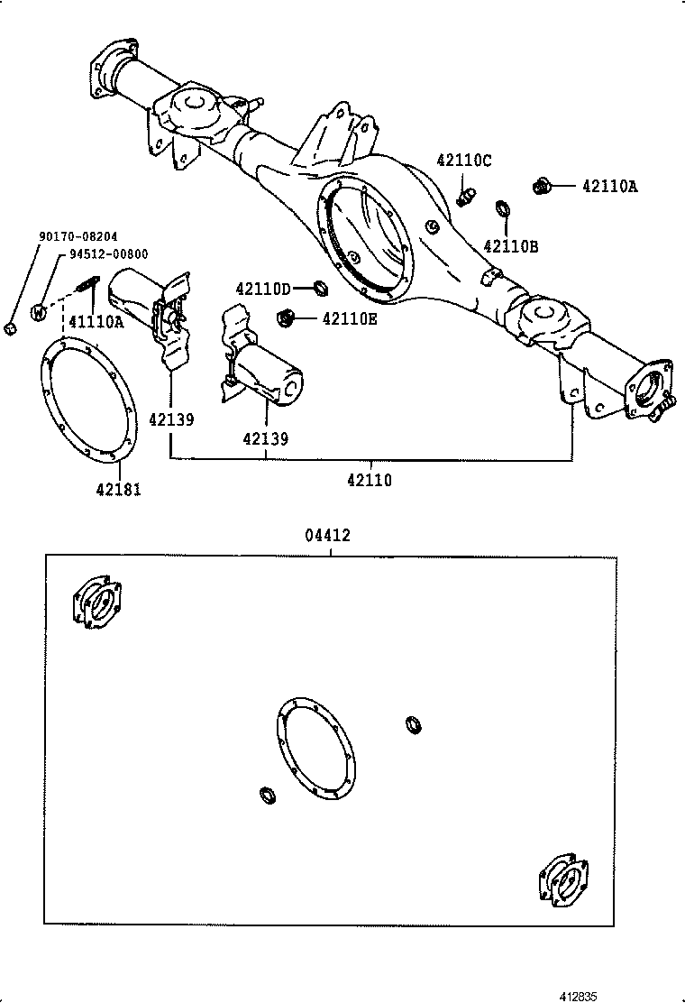 41201-39895 FINAL GEAR KIT, DIFFERENTIAL, REAR product image