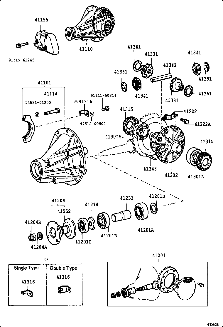 41201-39895 FINAL GEAR KIT, DIFFERENTIAL, REAR product image
