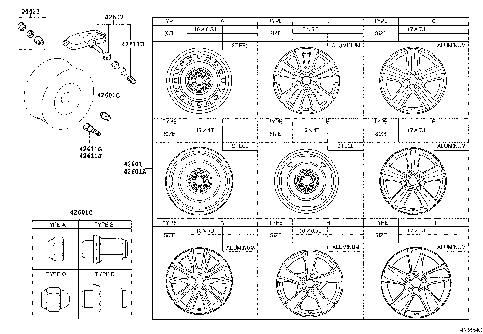 Toyota 90084-94002 NUT, HUB (FOR AXLE)