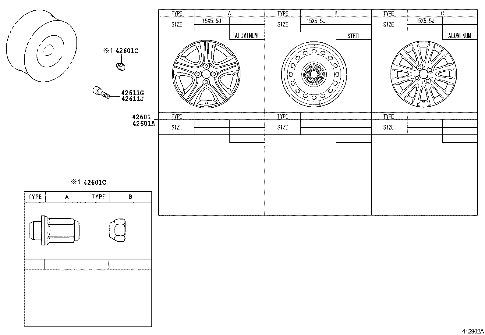 42611-0D560 WHEEL, DISC product image