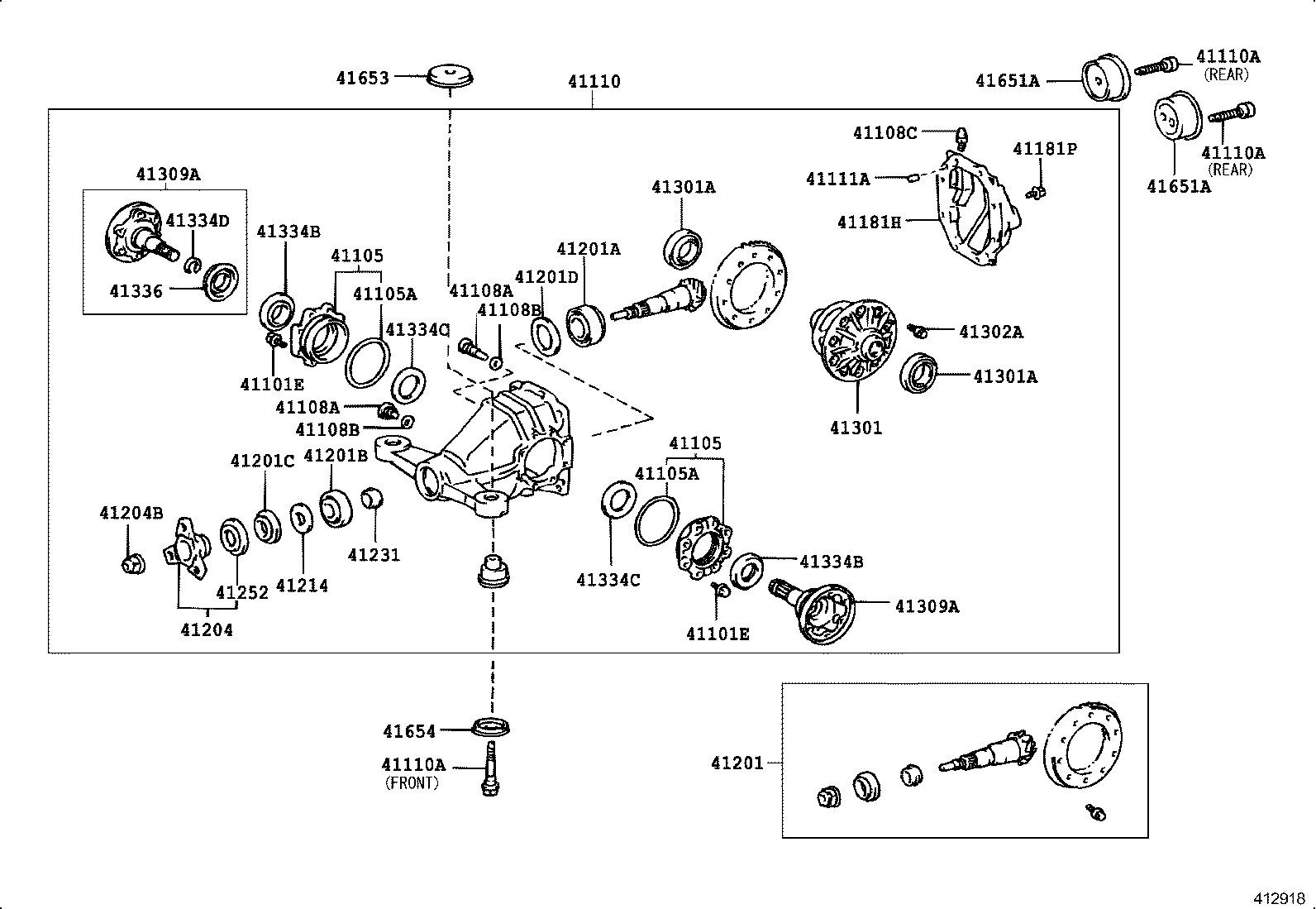 41653-30030 STOPPER, REAR DIFFERENTIAL MOUNT, UPPER product image