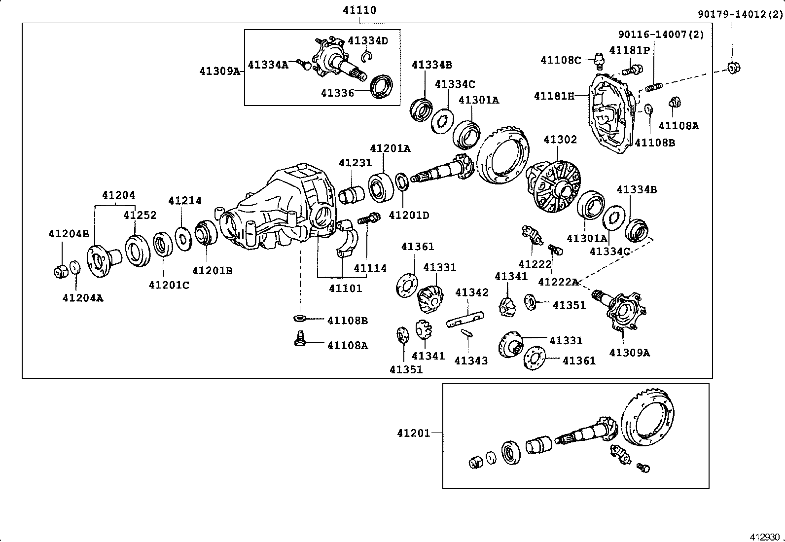 04412-30040 GASKET KIT, REAR DIFFERENTIAL CARRIER product image