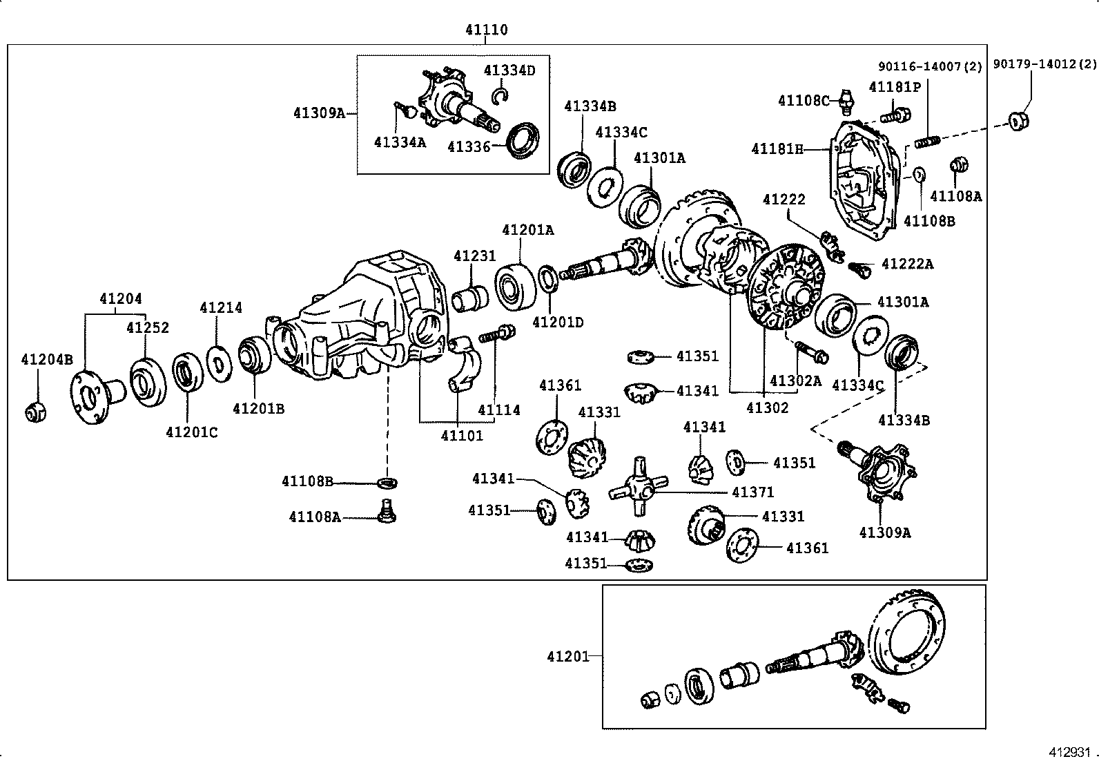 04412-30040 GASKET KIT, REAR DIFFERENTIAL CARRIER product image