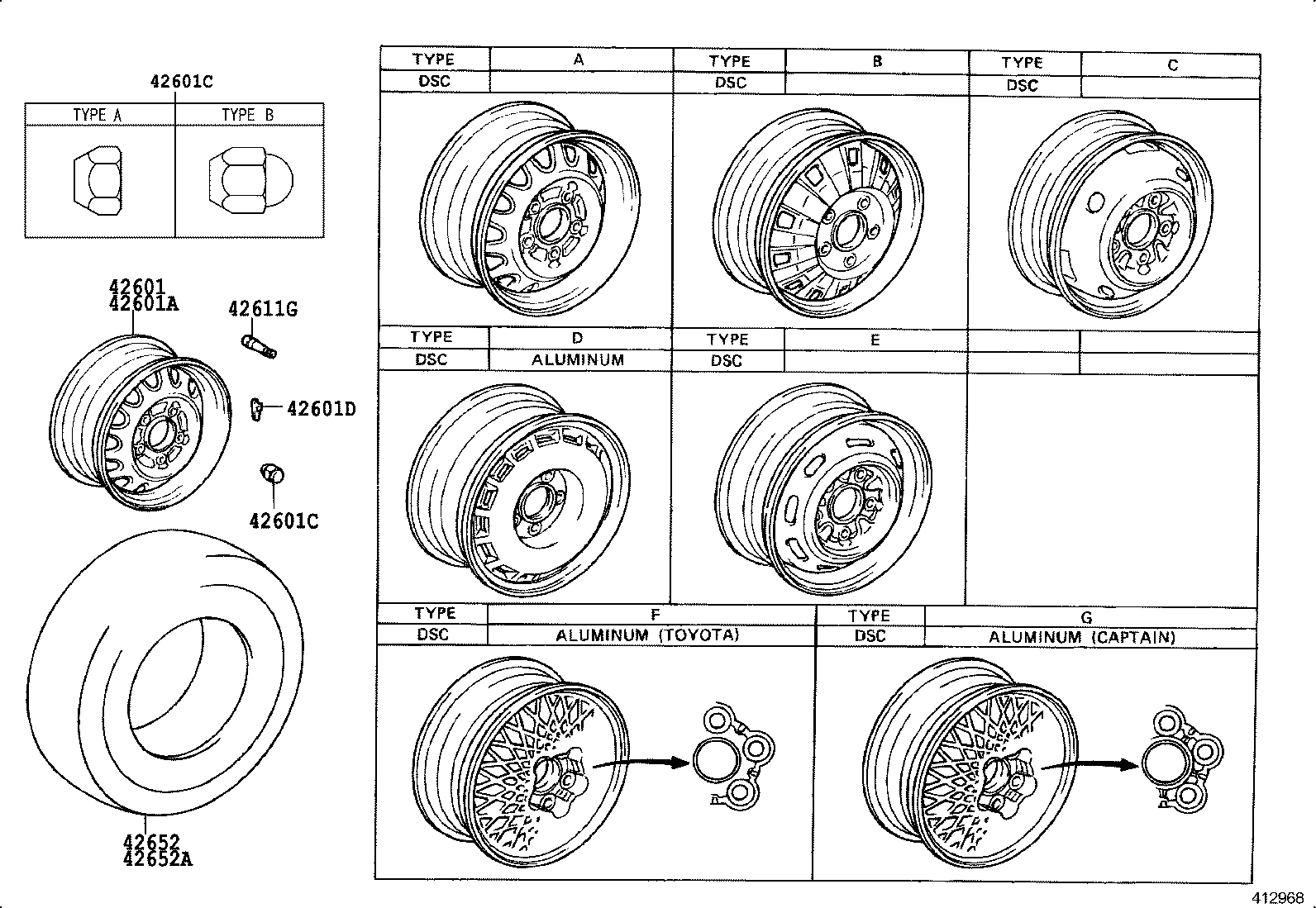 42652-03030 TIRE (FOR SPARE) product image