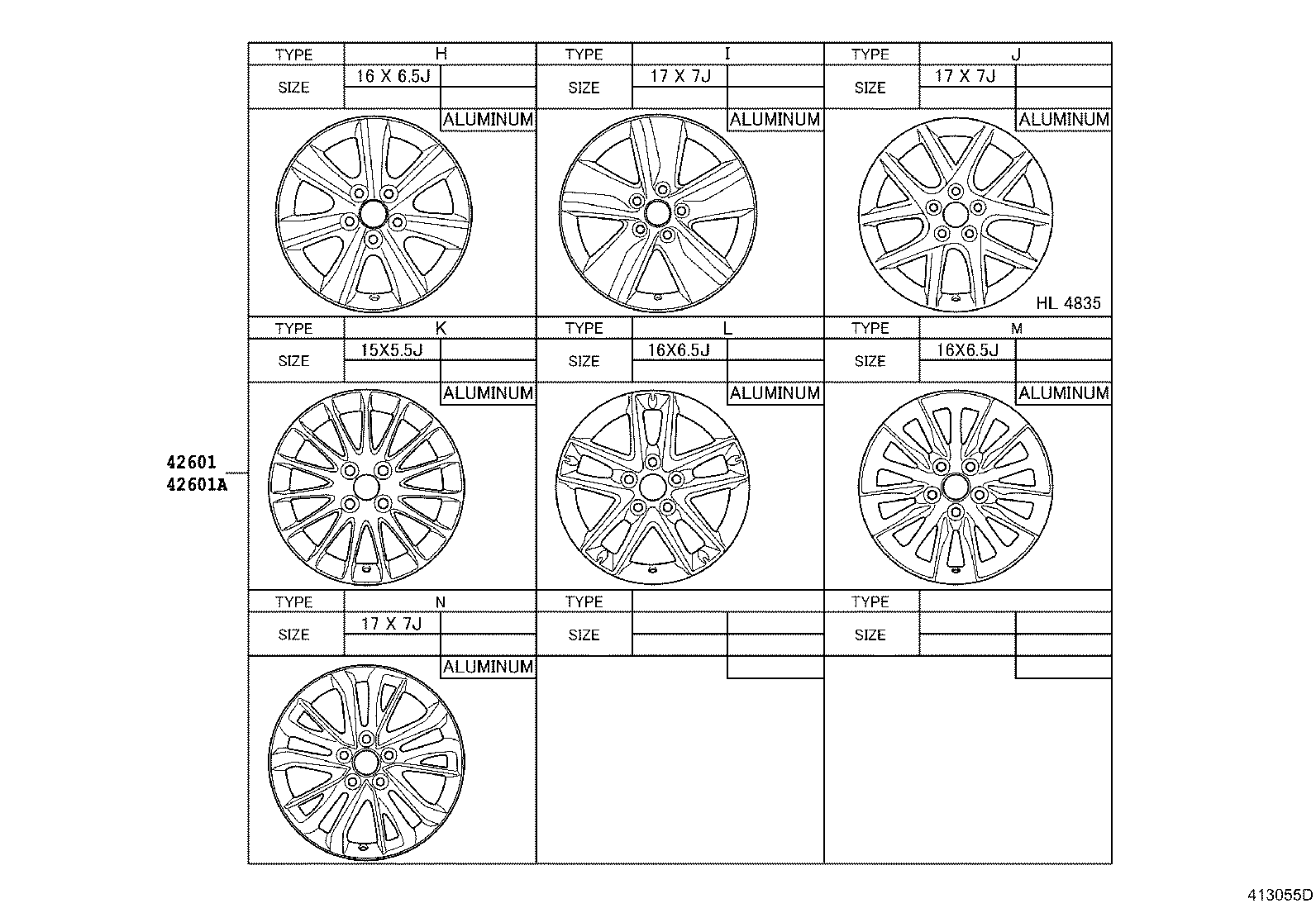 42602-0F050 CAP, WHEEL product image