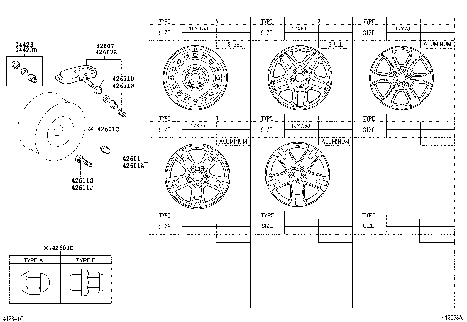 Toyota 42602-0R010 CAP, WHEEL