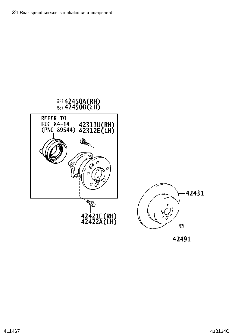 42431-06170 DISC, REAR product image